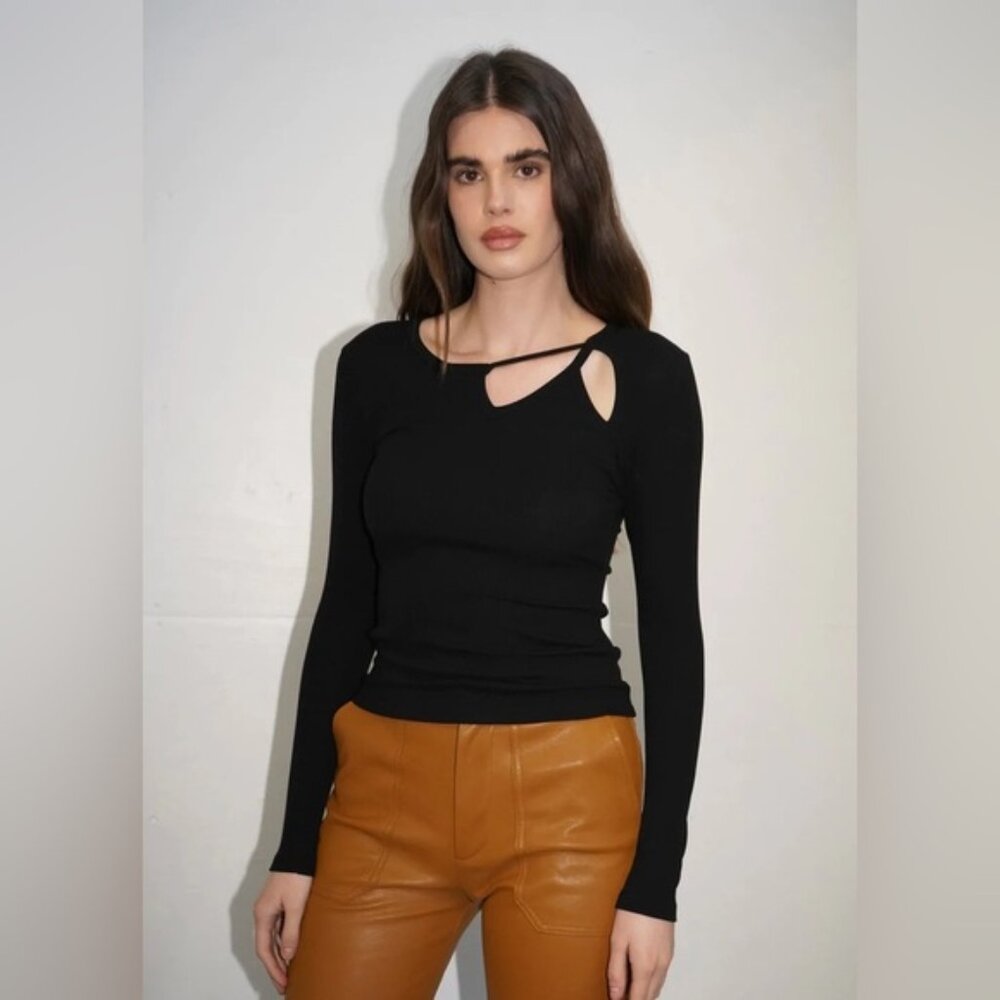 LNA X REVOLVE Alouettte cut out ribbed top LARGE